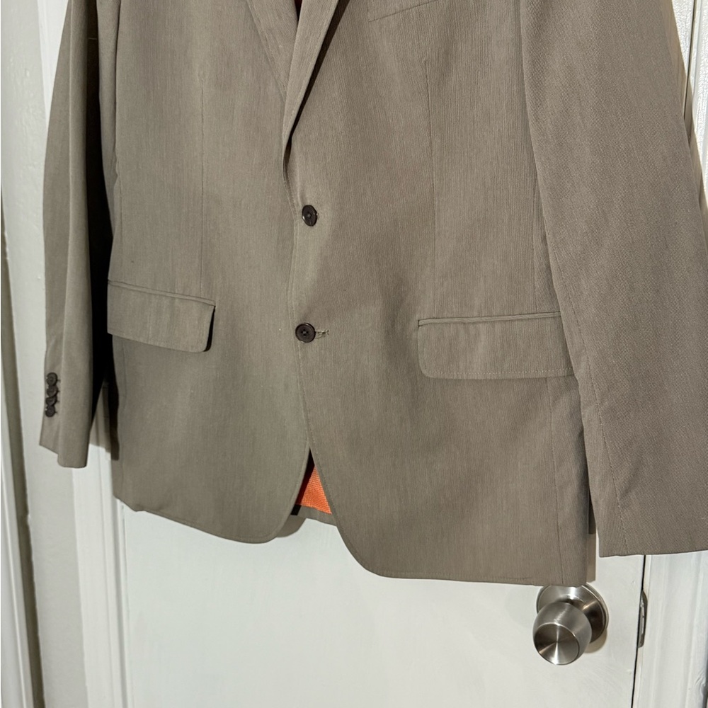 Banana Republic Tailored Fit Sport Blazer Men's Beige Blazer Orange Lining 42R - Picture 6 of 11